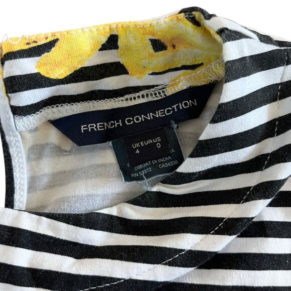 French Connection Sunflower Striped Jersey Mini Dress - Picture 3 of 4